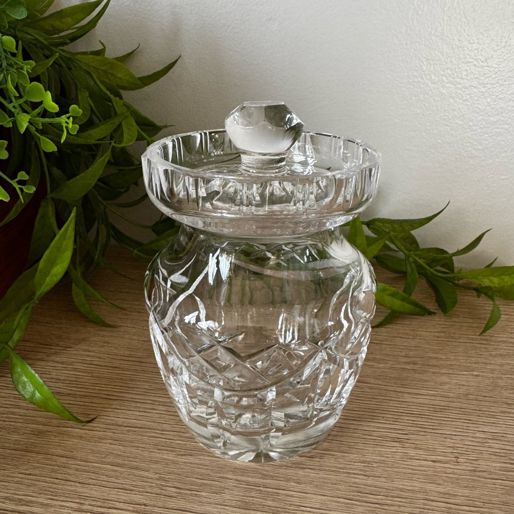 Waterford Clear Crystal Lidded Jar
